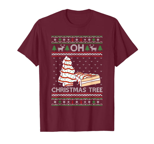 Oh Christmas Tree Cakes Debbie Becky Jen Cake Lovers Xmas T-Shirt