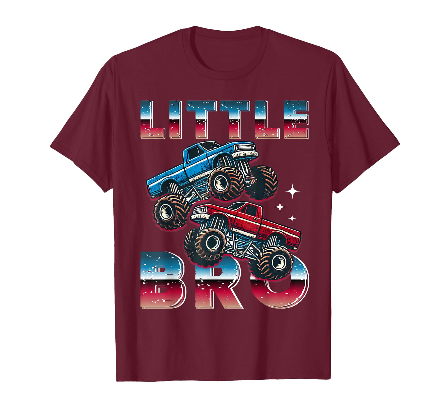 Little Bro Monster Truck Party Little Brother Matching Boys T-Shirt