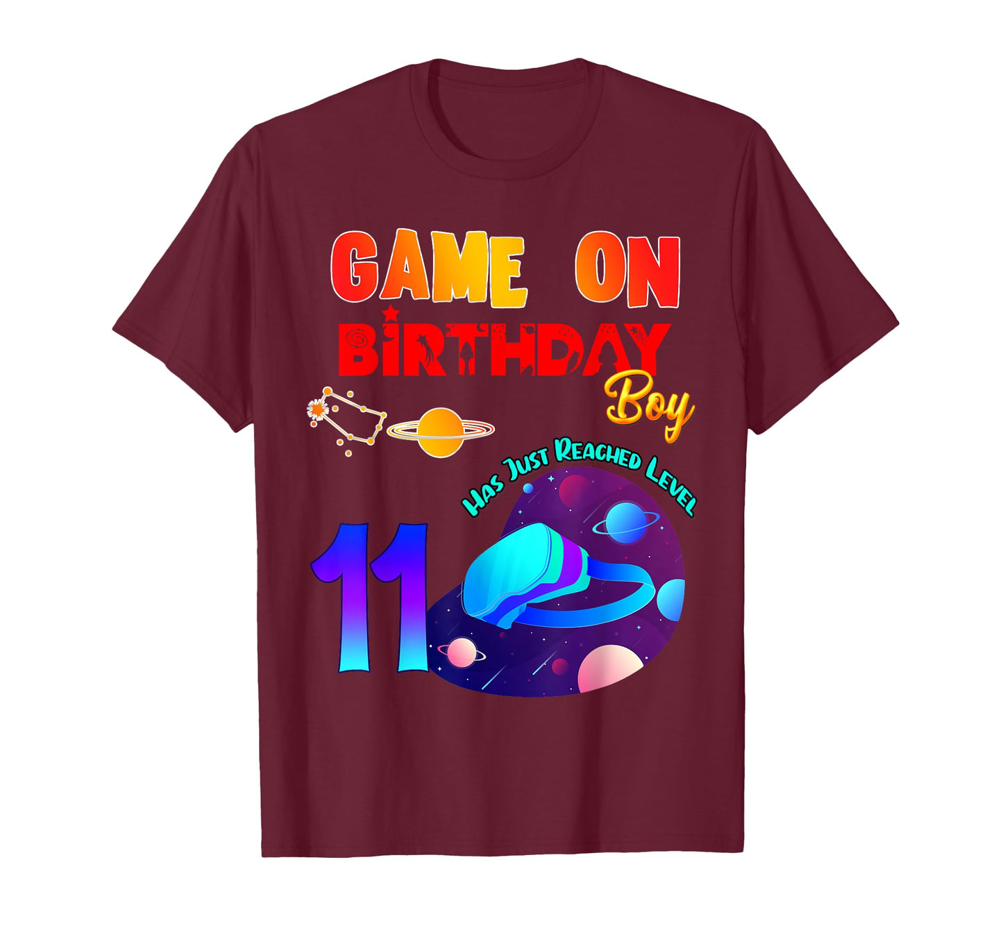 VR Virtual Reality Game On 11 Birthday Party Matching Outfit T-Shirt