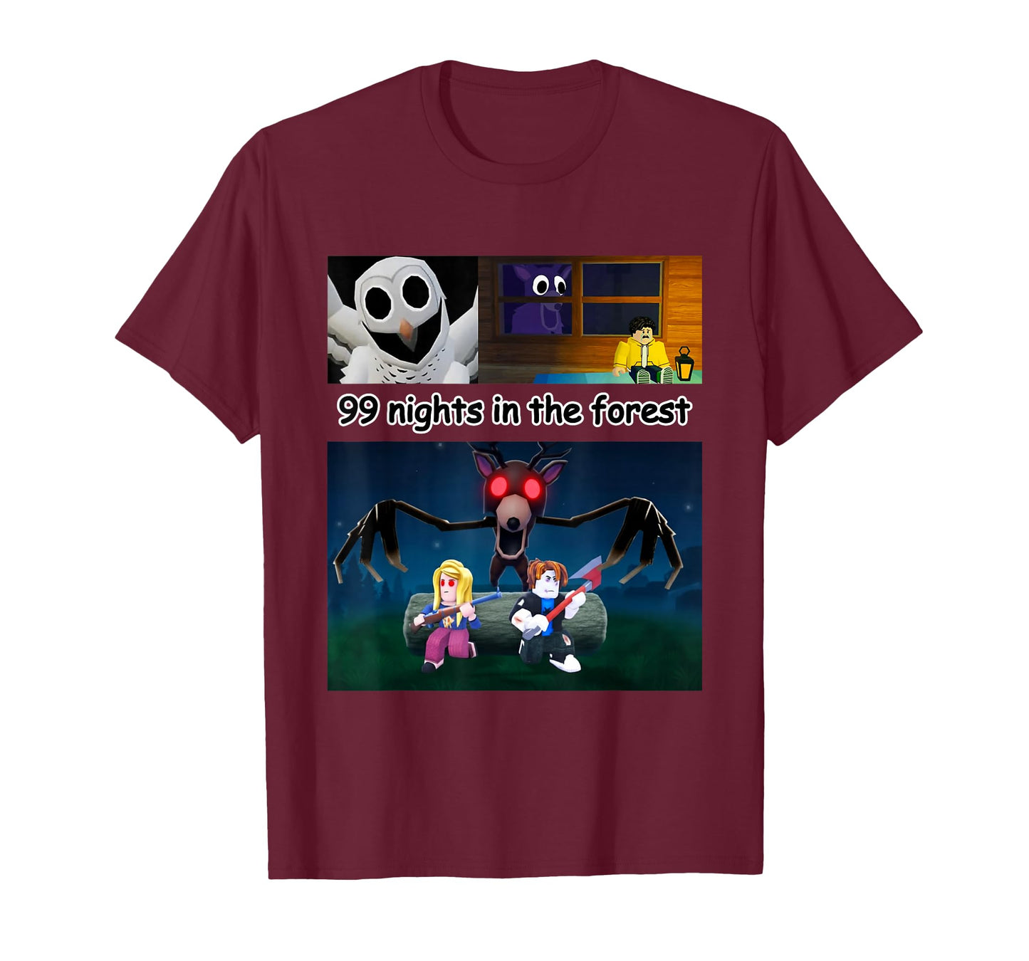 99 Nights Halloween Gamer Deer in The Forest Kids T-Shirt