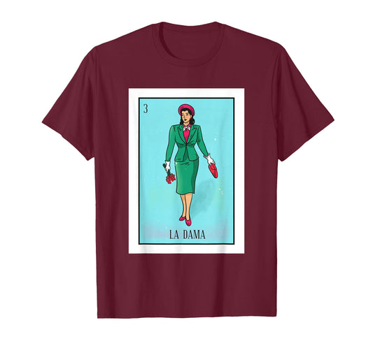 La Lady Lottery Gift La Donna Mexican Card Lottery T-Shirt