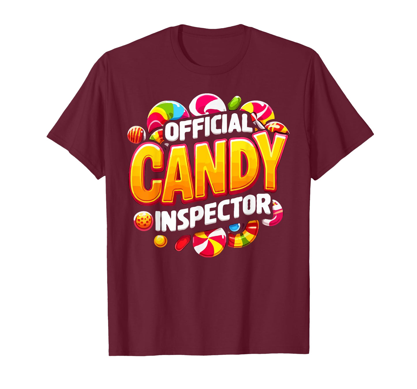 Halloween Funny Collecting Sweets Official Candy Inspector T-Shirt