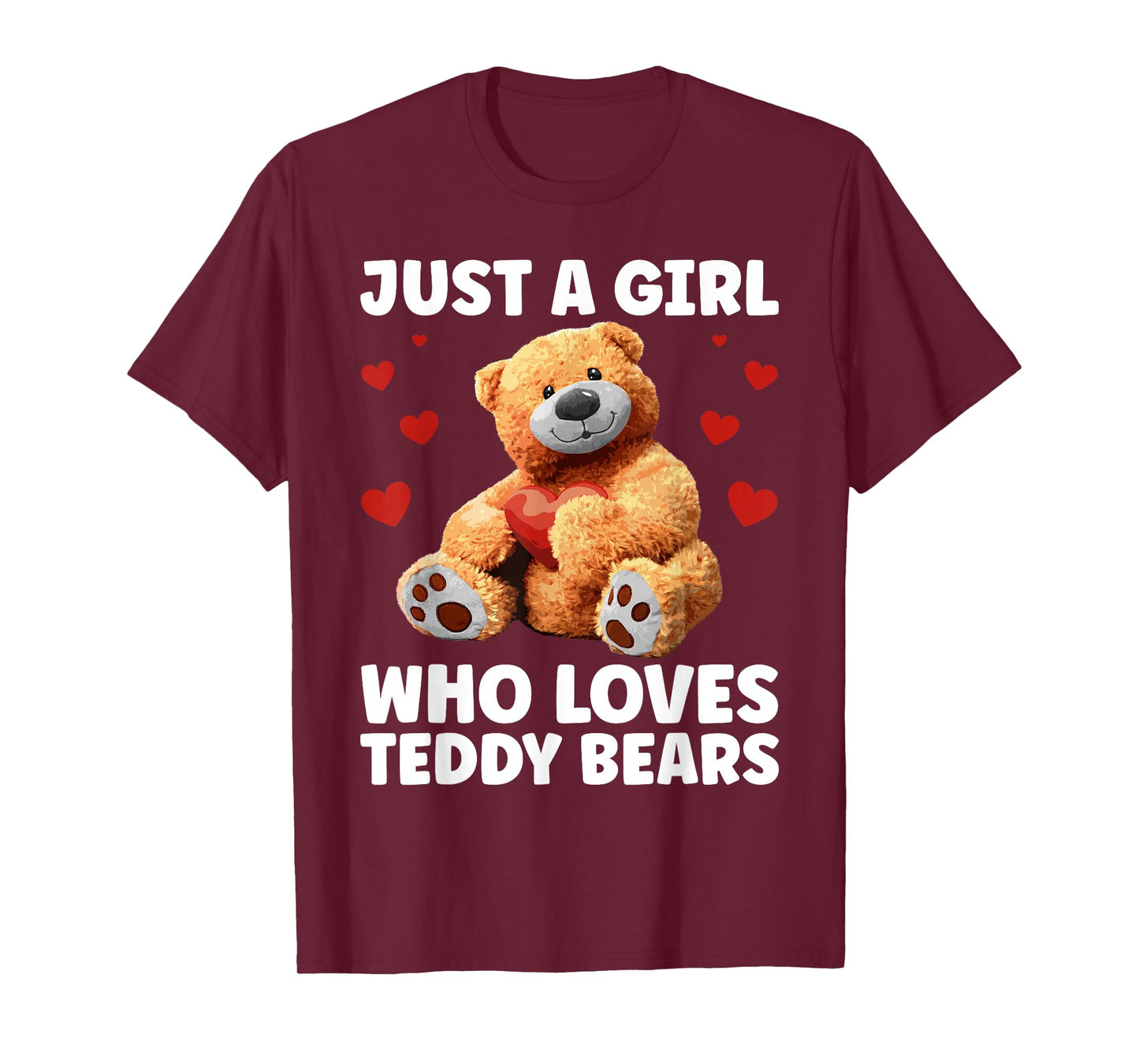 Teddy Bear Art for Women Teen Girls Kids Teddy Bear Lovers T-Shirt