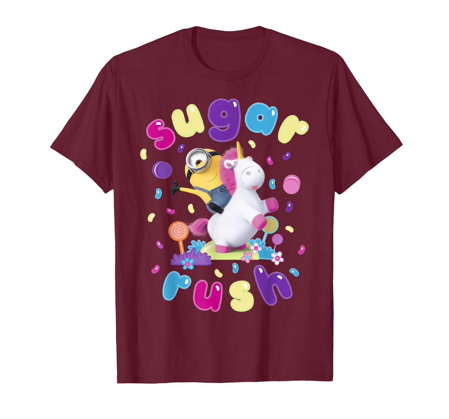 Despicable Me Minions Sugar Rush Candy Graphic T-Shirt T-Shirt