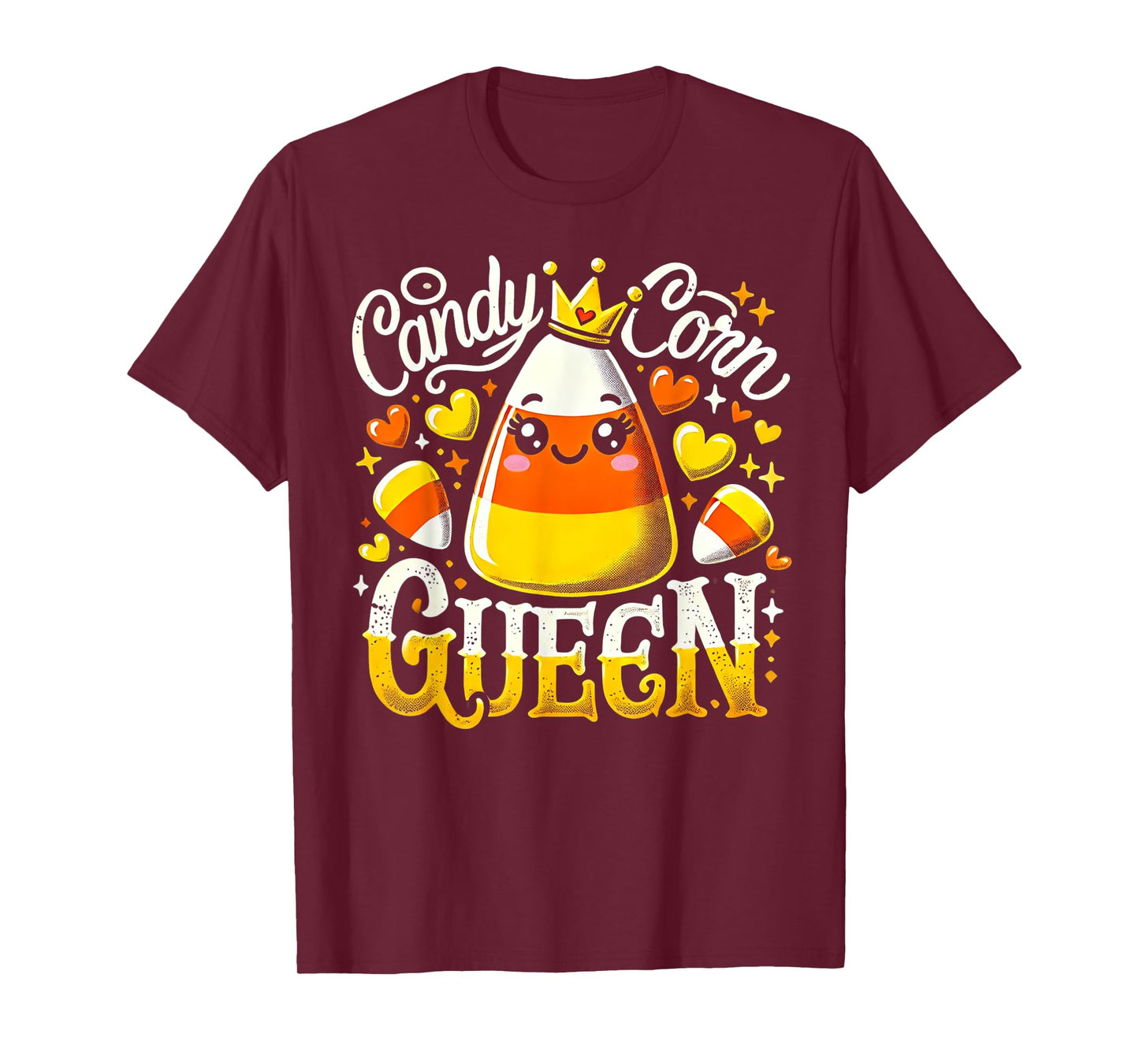 Candy Corn Queen Halloween Party Cute Costume Funny T-Shirt