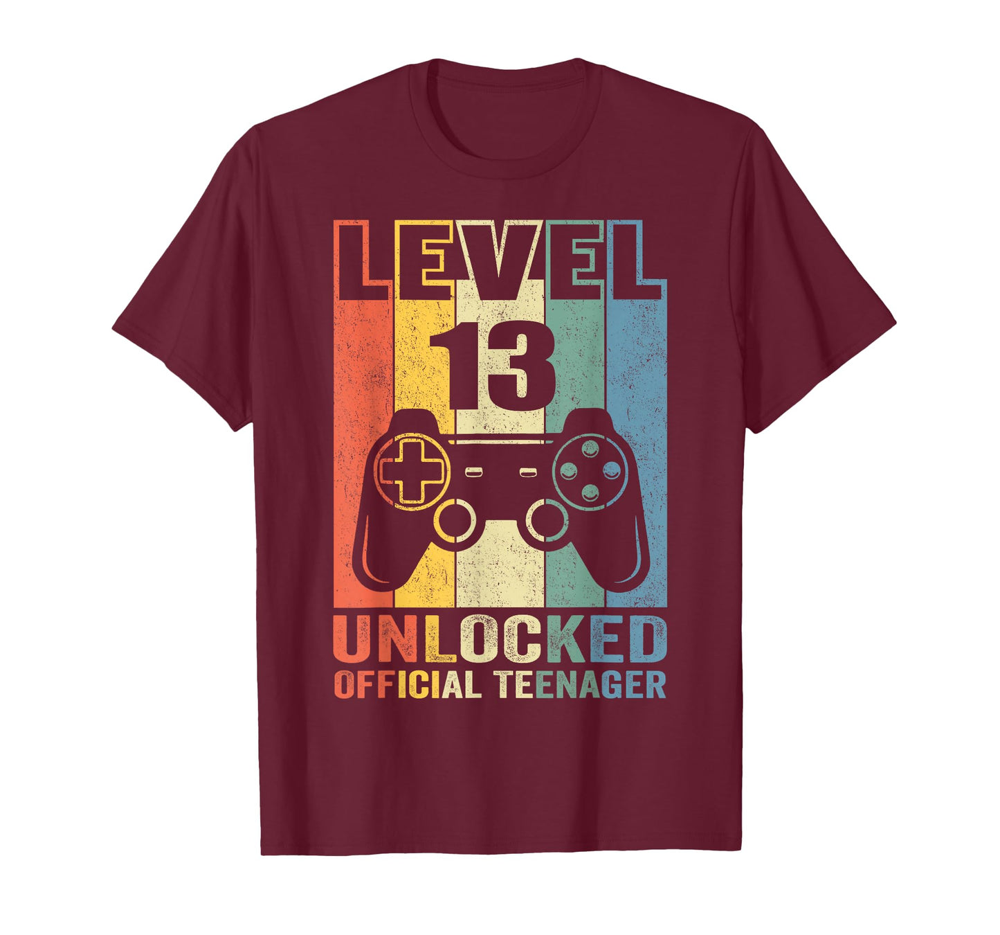 Official Teenager 13th Birthday Gift Level 13 Unlocked T-Shirt