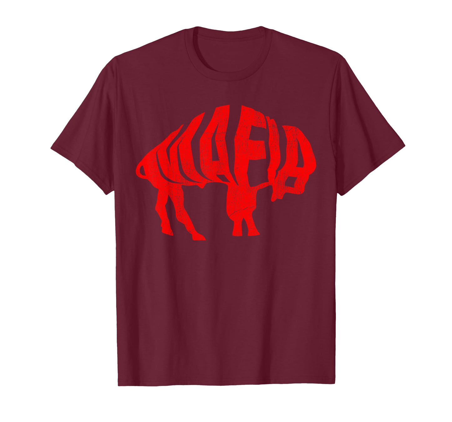 WNY Pride T-Shirt - Faded Red Buffalo T-Shirt