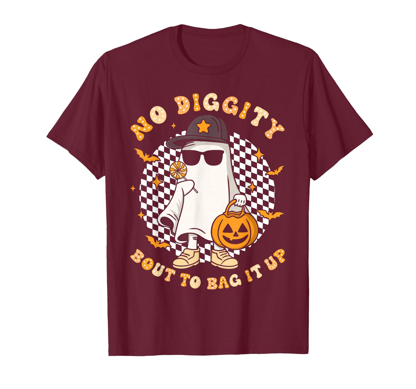 Halloween Ghost No Diggity Bout to Bag it Up Toddler Kids T-Shirt