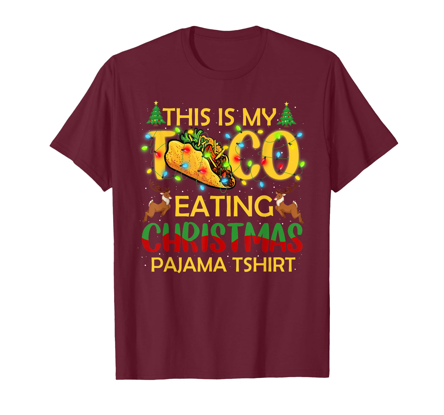 This Is My Christmas Pajama Funny Tacos Lover T-Shirt
