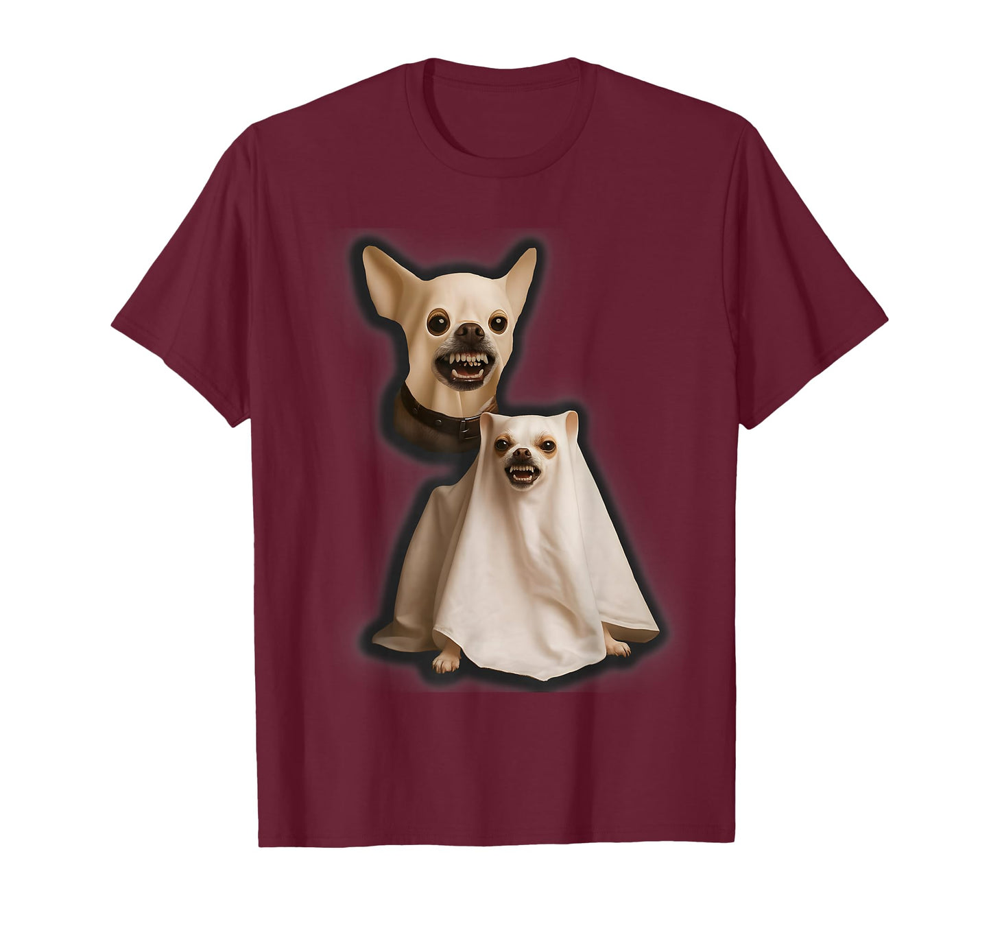 Funny Chihuahua Ghost Dog Halloween Costume Men Women Kids T-Shirt