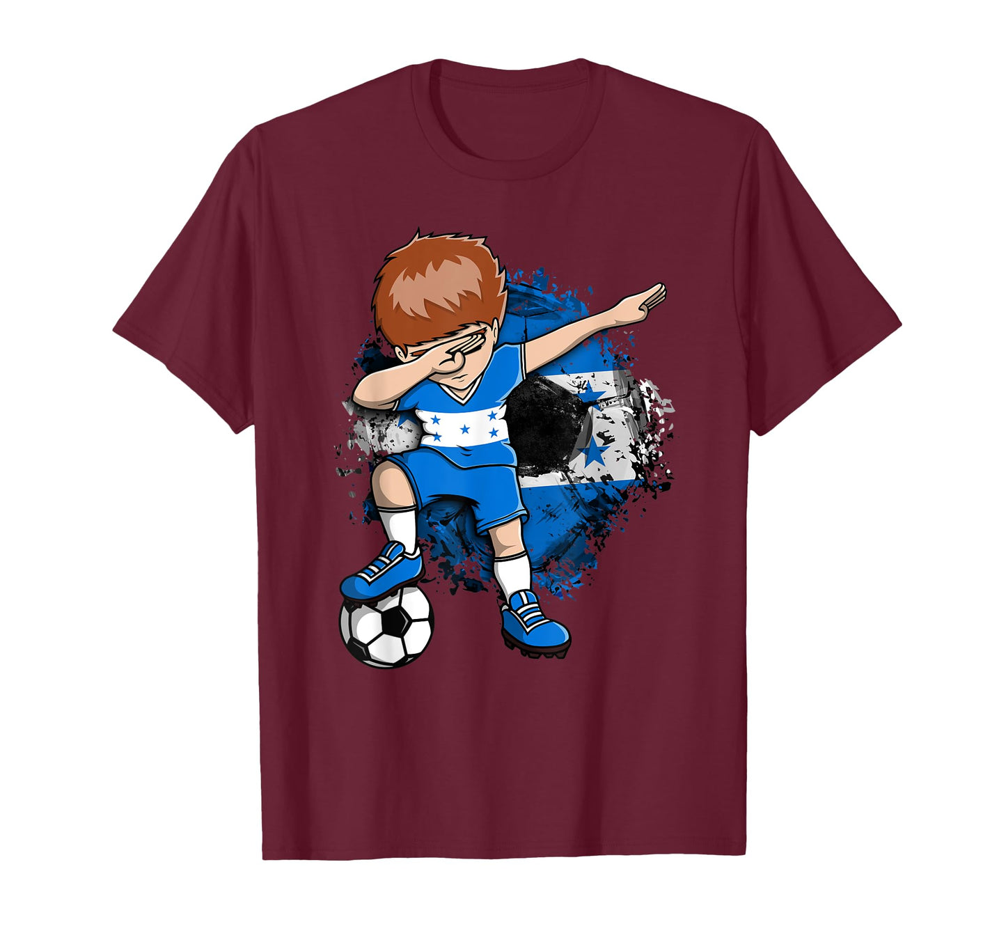 Dabbing Soccer Boy - Honduras Jersey Honduran Football Fans T-Shirt