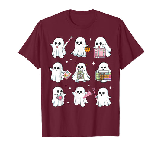 Halloween Ghost Speech Therapy SLP Fall Teacher Tee T-Shirt