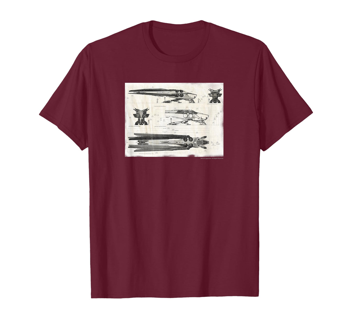 Dune - Royal Ornithopter Blueprint - Cream T-Shirt