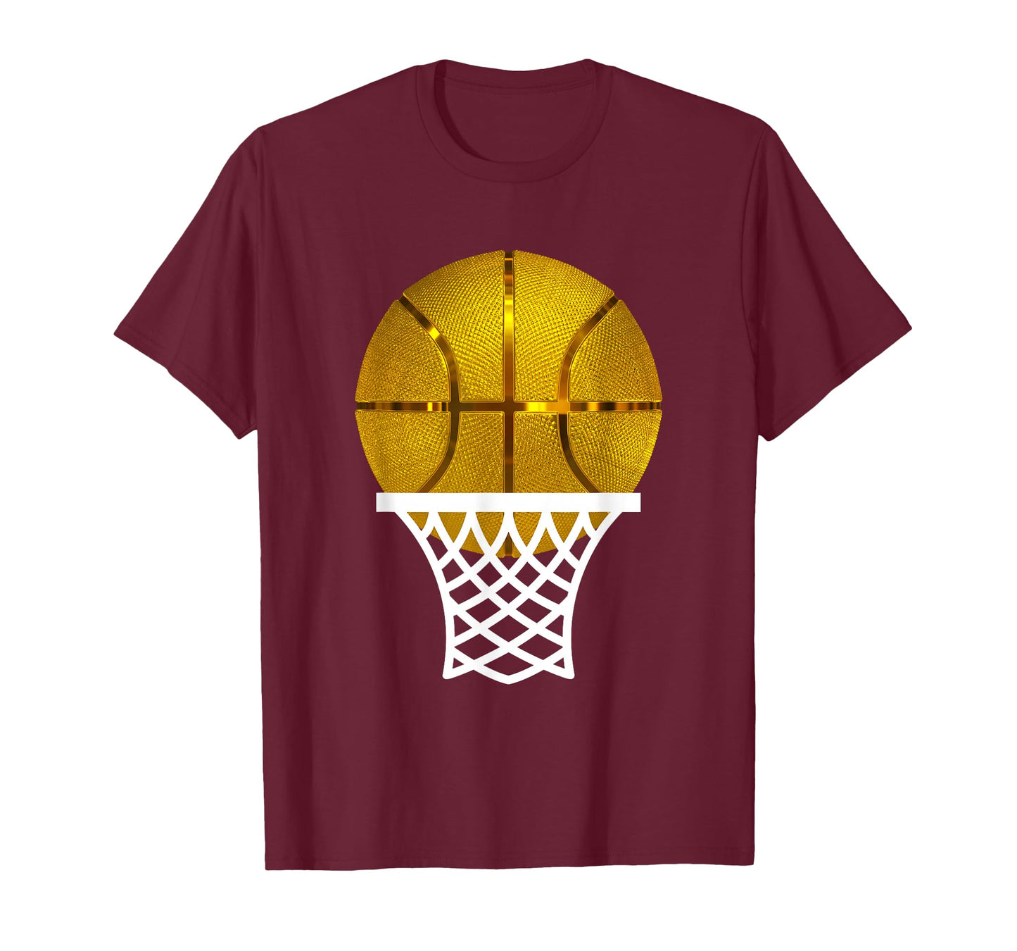 Gold Basketball Trophy MVP Award, Cool Basketball Player Tee T-Shirt