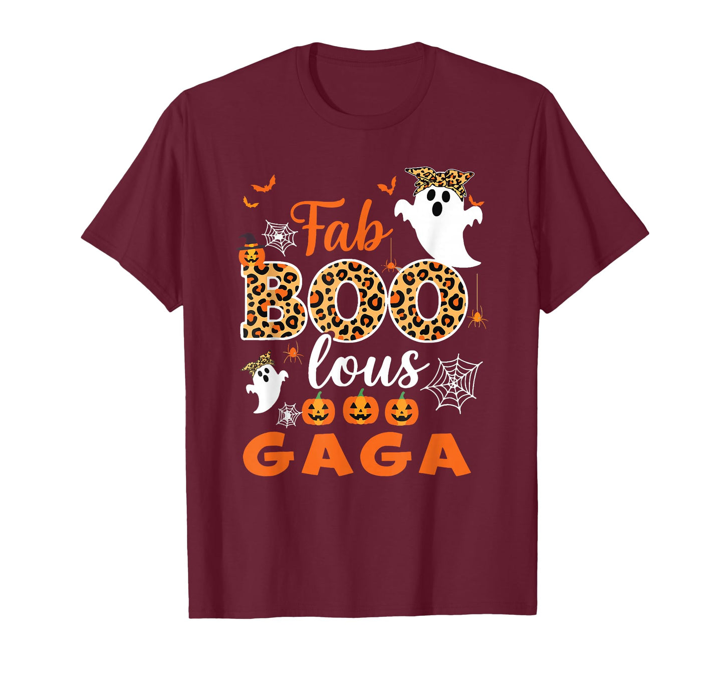 Halloween Costume Cute Leopard Boo Gaga Spooky Ghost T-Shirt