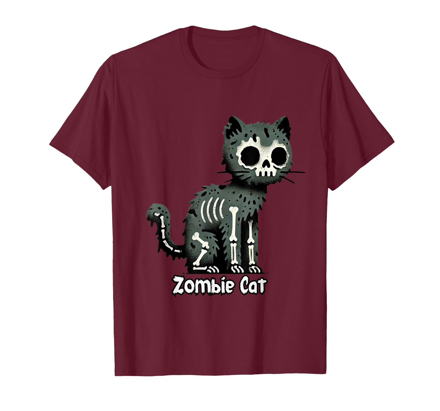 Spooky & Cute Cat Zombie Halloween Men Women Kids T-Shirt
