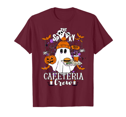 Spooky Cafeteria Crew Halloween Ghost Lunch Lady School Fall T-Shirt
