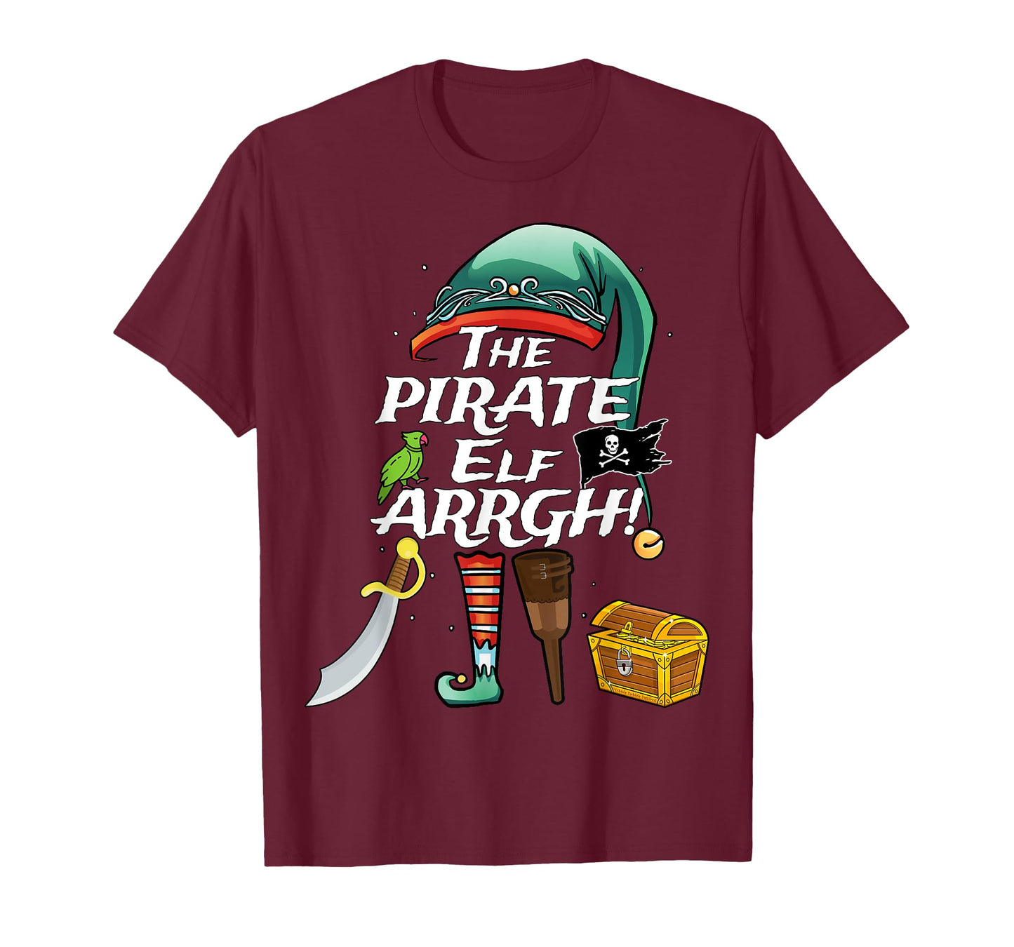 The Pirate Elf ARRGH Matching Family Christmas Pirate T-Shirt