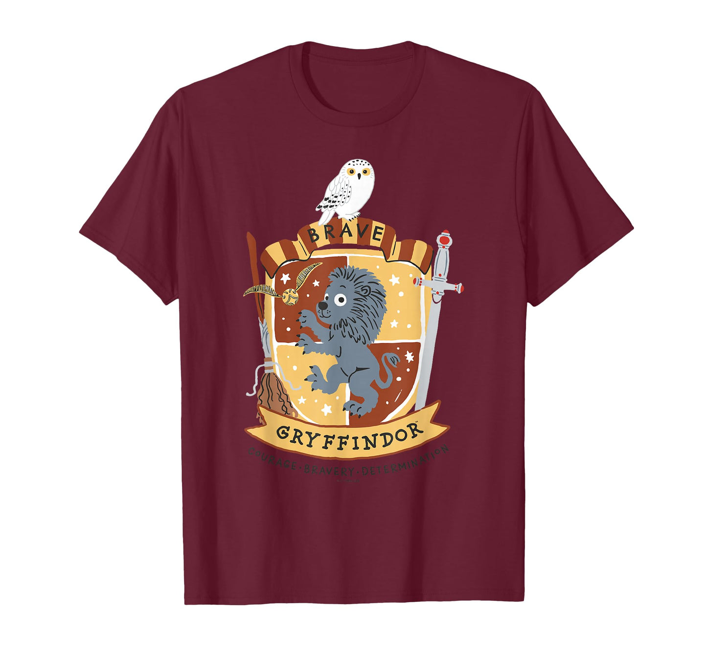 Harry Potter: Deathly Hallows 2 Brave Gryffindor Badge T-Shirt