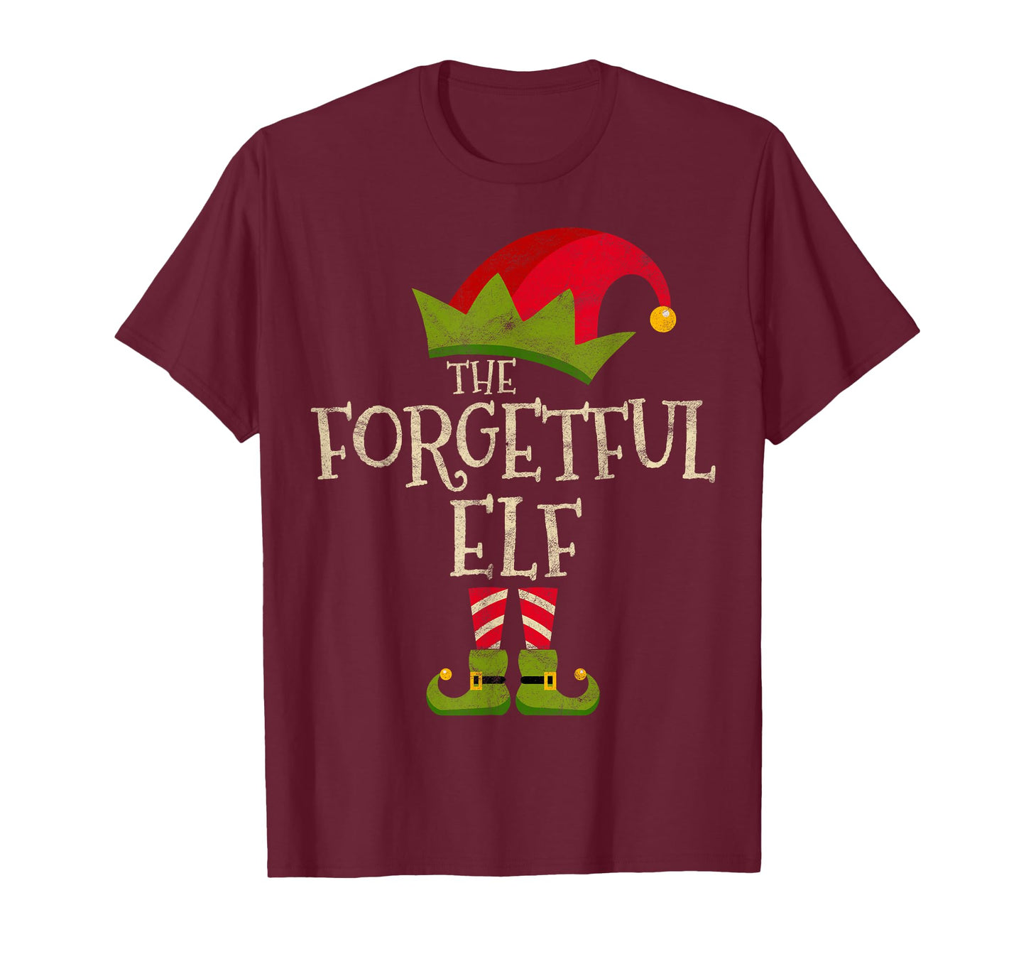Easy The Forgetful Elf Costume Family Group Gift Christmas T-Shirt