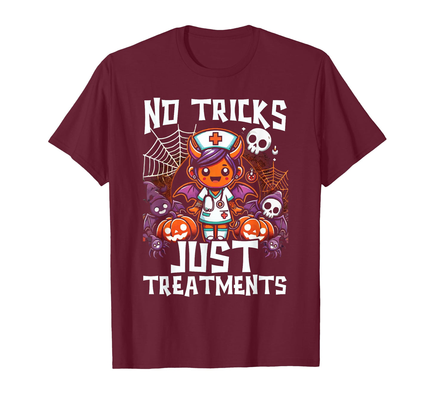 Addiction Nurse Halloween Spooky Nursing Trick Or Treat T-Shirt
