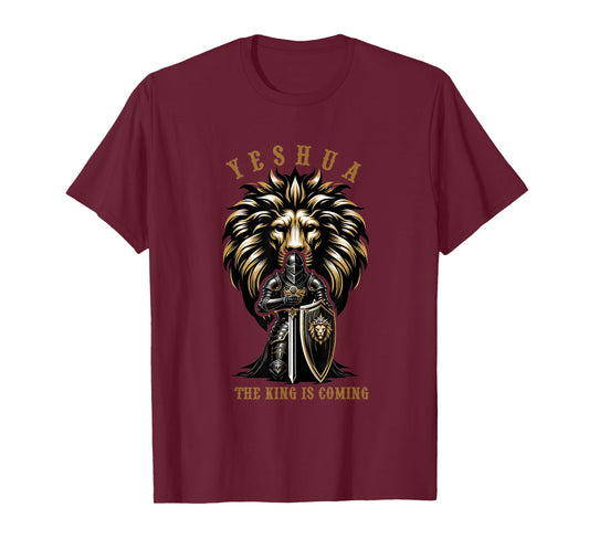 Yeshua The King Is Coming Jesus Christ Christian Verse Bible T-Shirt