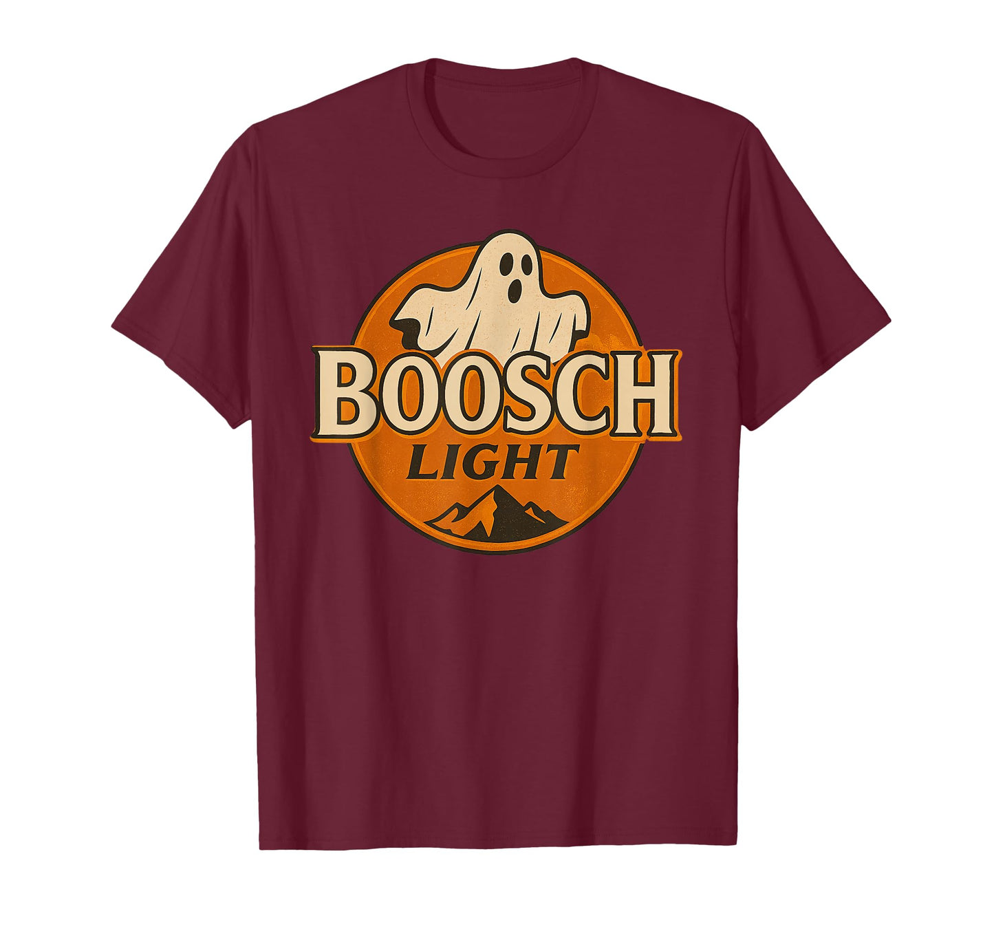 Boosch Light Funny Halloween Ghost Logo T-Shirt