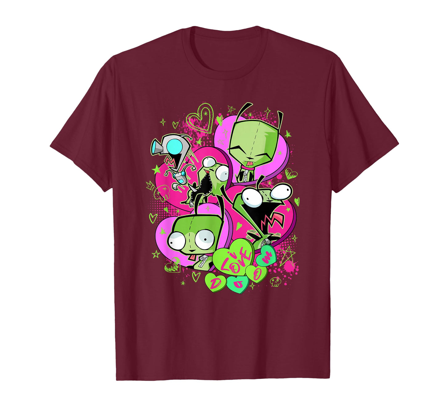 Invader Zim Valentine's Day Gir I Love Doom Poster T-Shirt