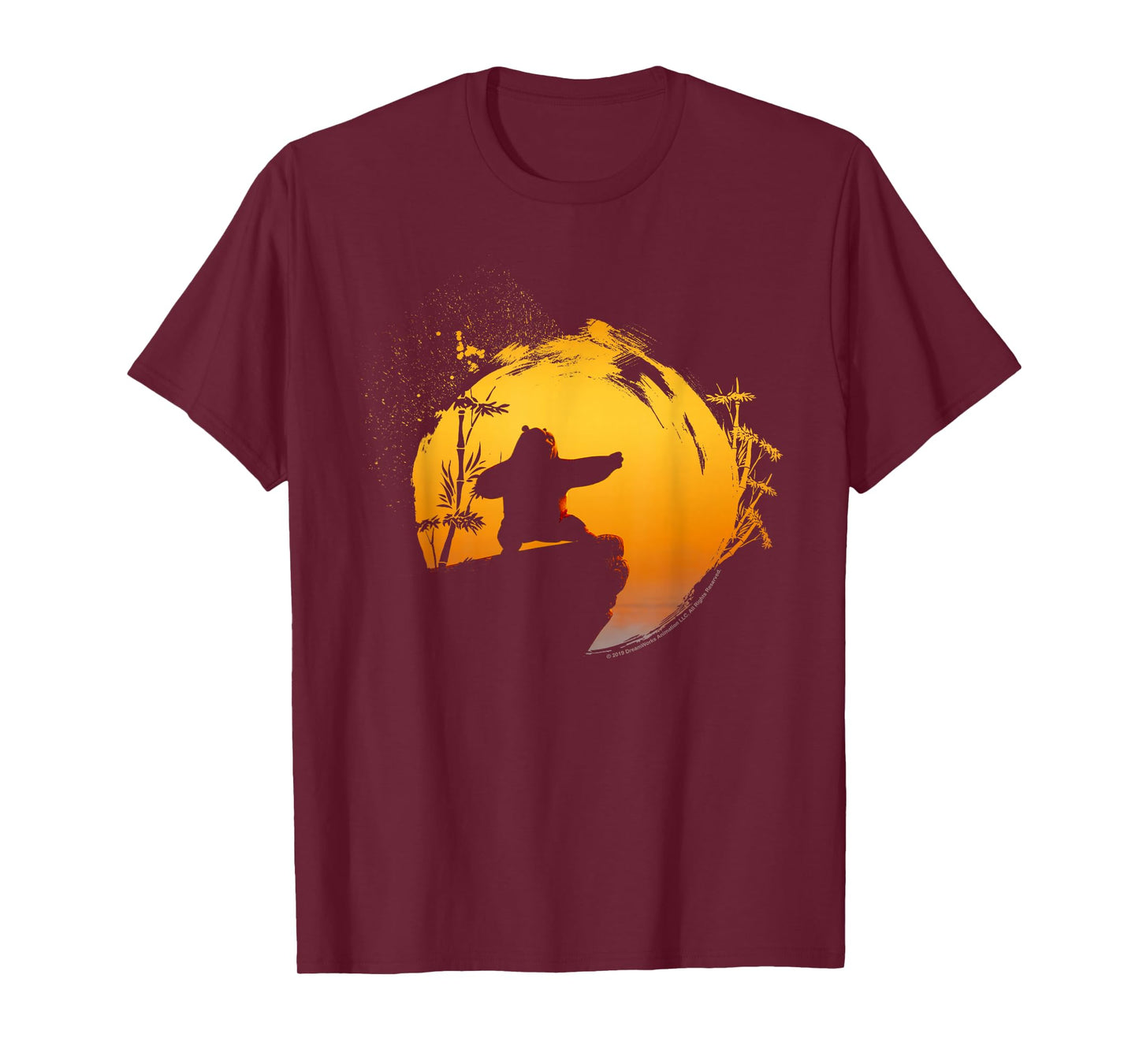 Kung Fu Panda Po Tai Chi Sunset Silhouette T-Shirt