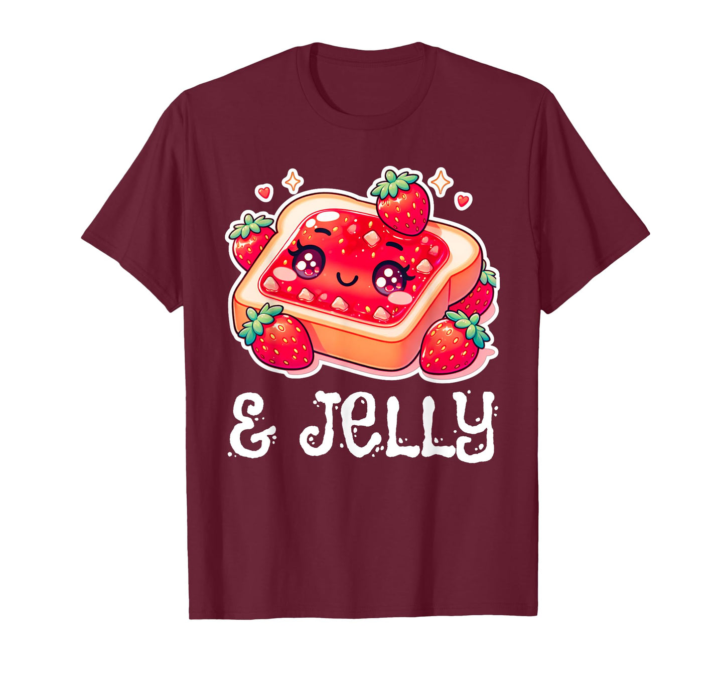 Kawaii Strawberry & Jelly Peanut Butter Toast Twins Matching T-Shirt