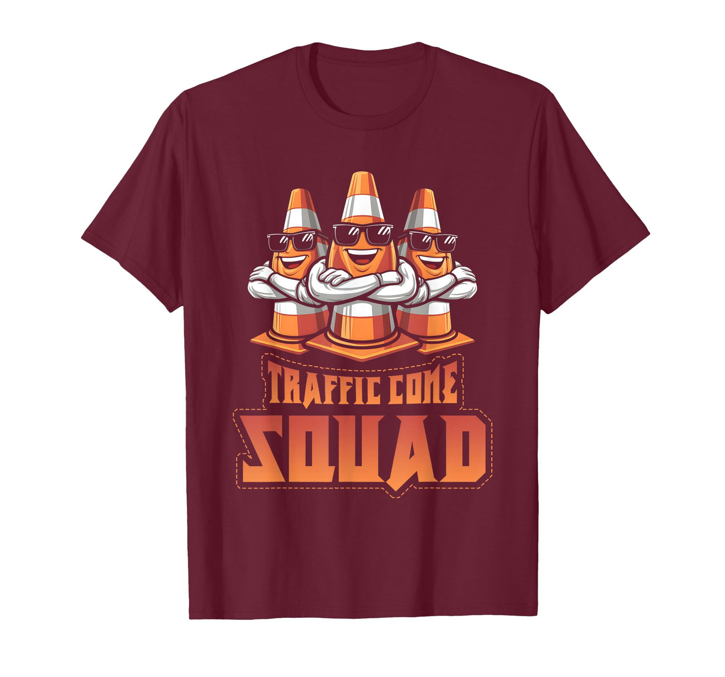 Meme Kawaii Traffic Cone Squad Wearing Sunglass T-Shirt