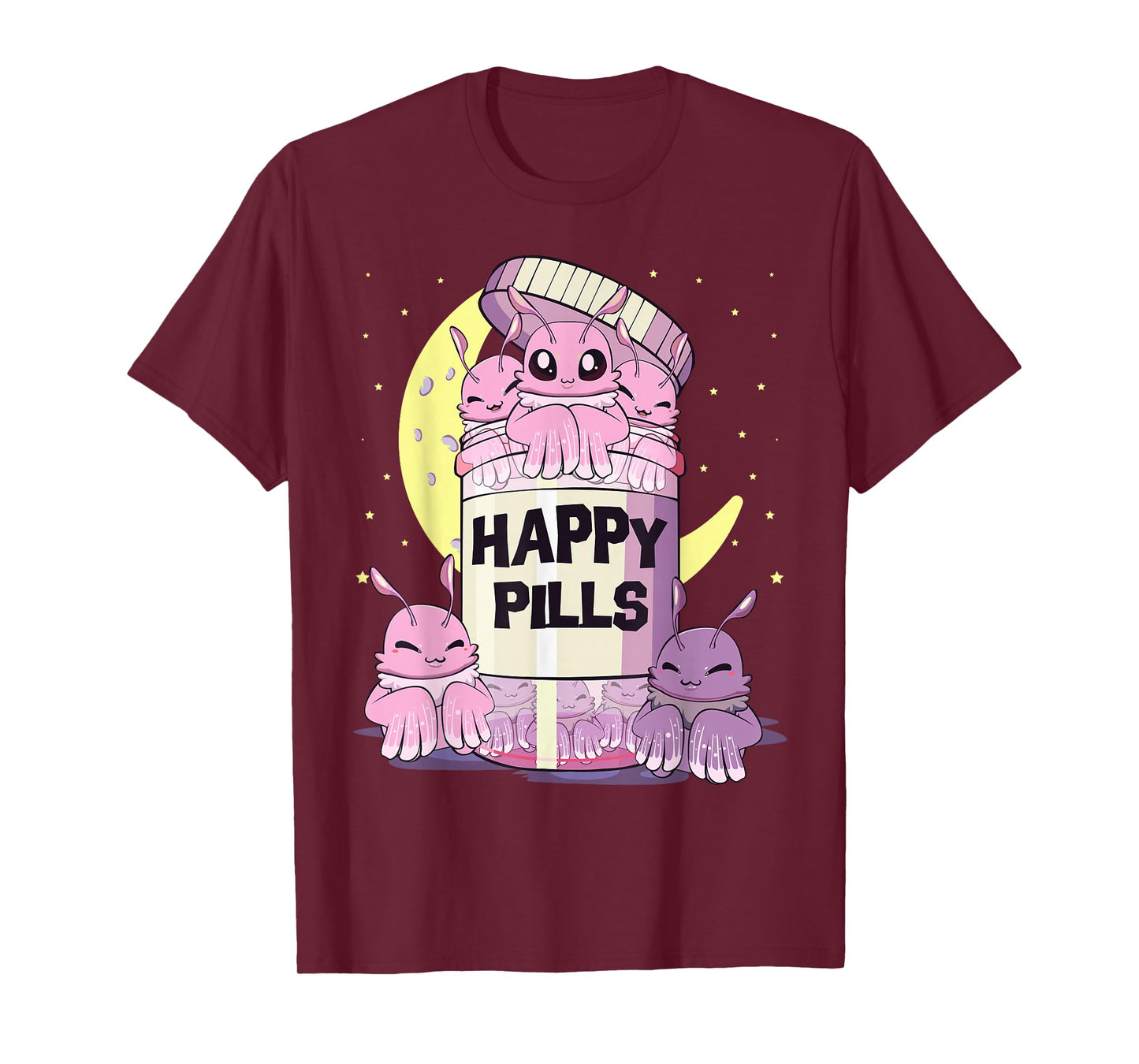 Pastel Goth Kawaii Cute Happy Pills Mothman T-Shirt