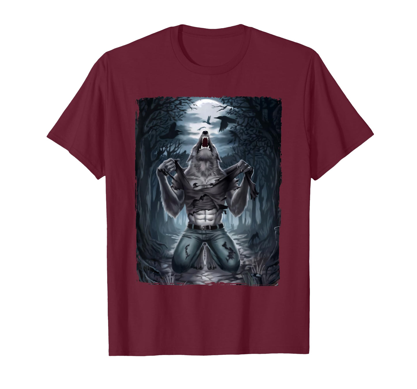Funny Alpha Meme Werewolf Ripping T-Shirt