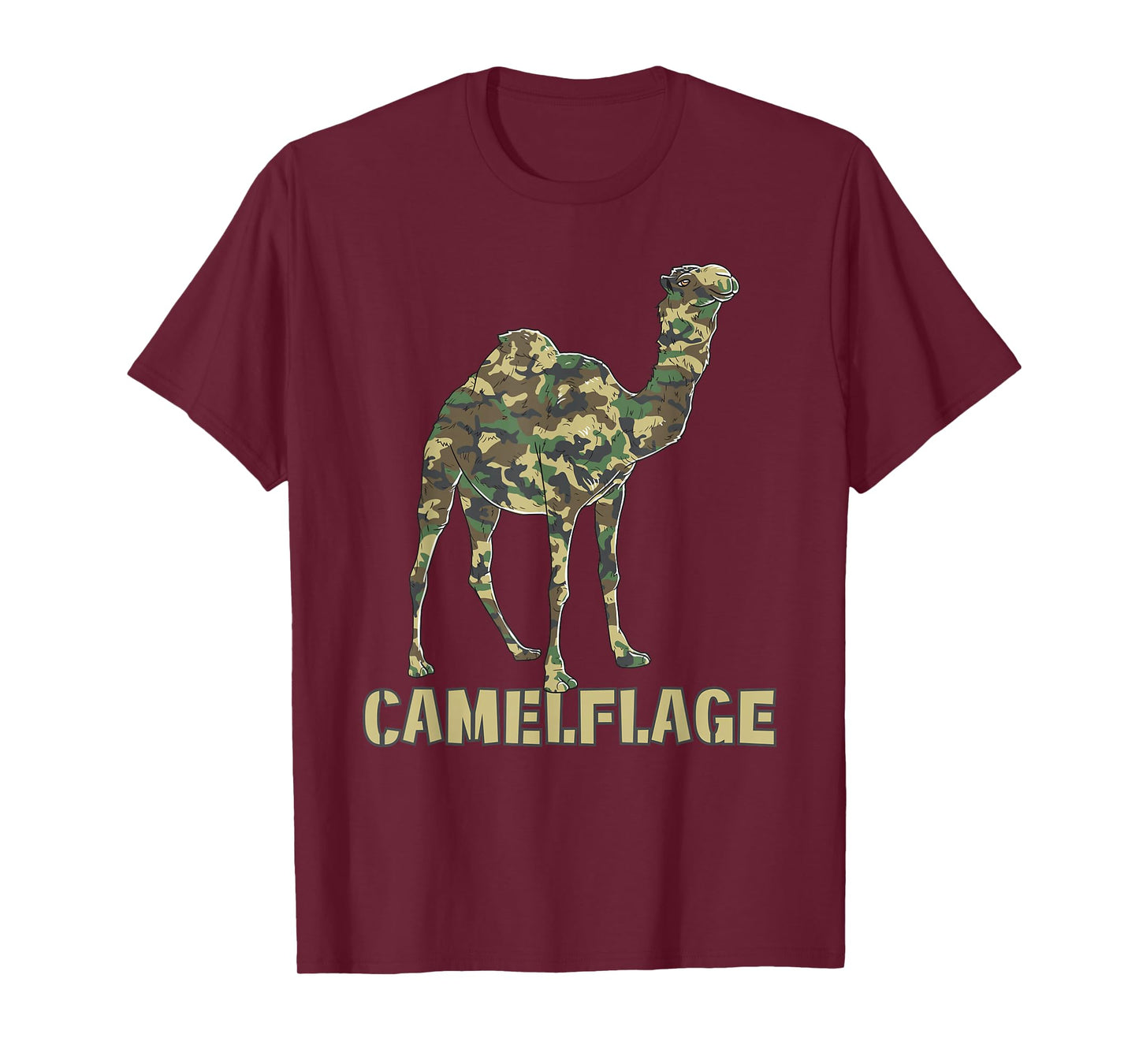 Camouflage Camel Flag Funny Word Game T-Shirt