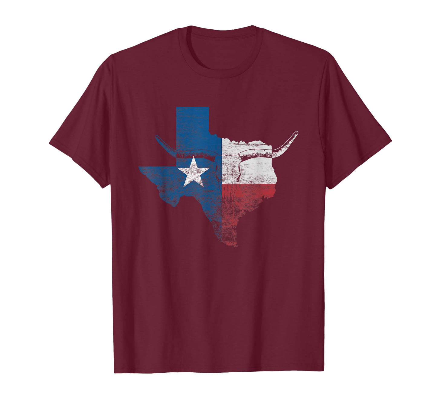 Texas Flag Shirt. Vintage Texas Flag Longhorn Skull Retro TX T-Shirt