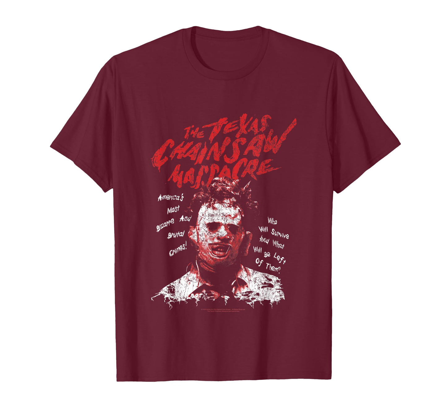Texas Chainsaw Massacre Leatherface Word Crown T-Shirt