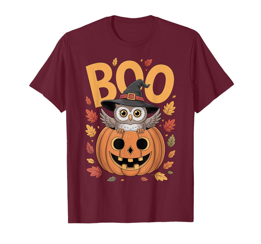 Owl Costume on Pumpkin Halloween Owl T-Shirt