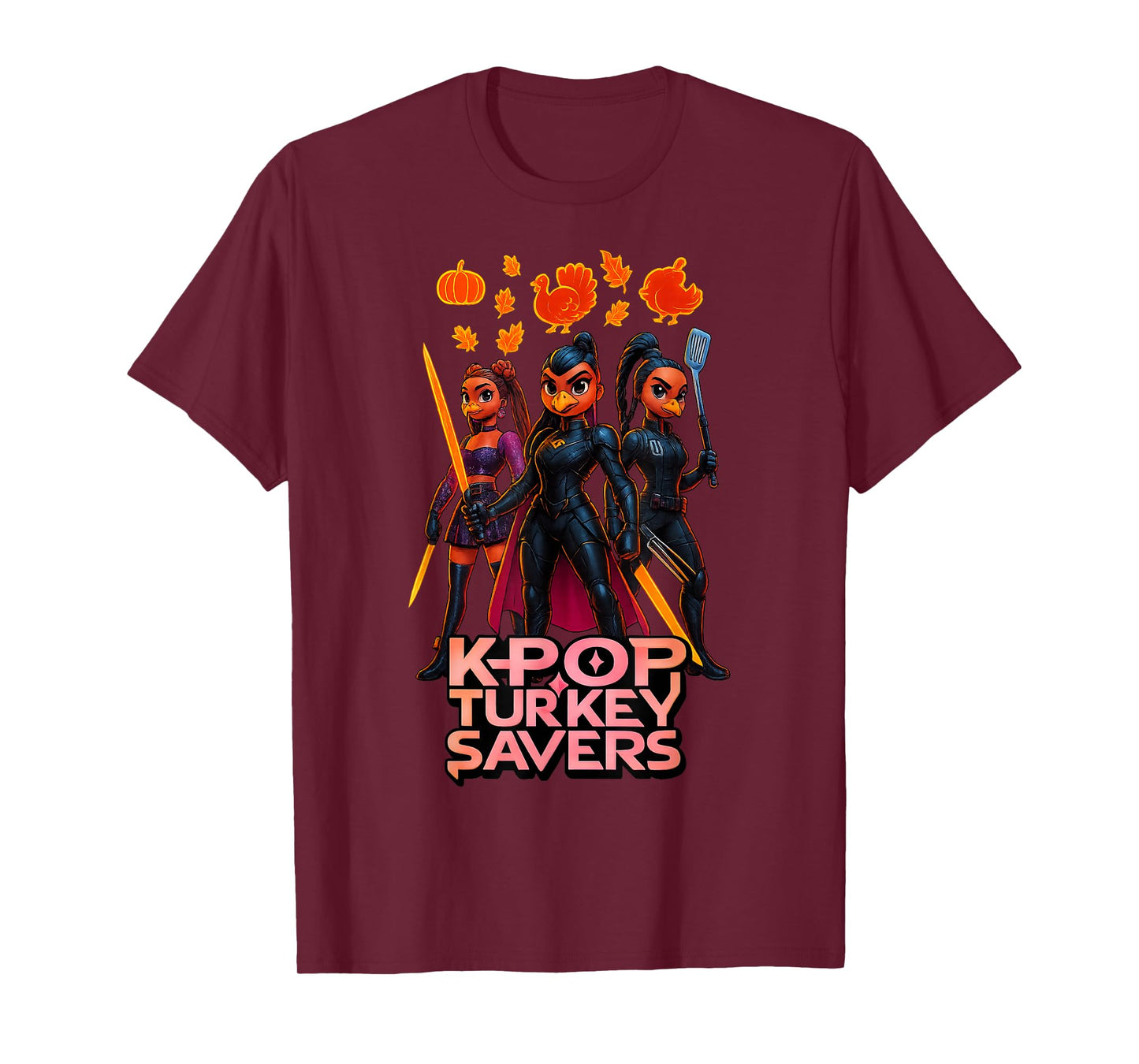 K-Pop Turkey Savers | Funny Thanksgiving Graphic T-Shirt