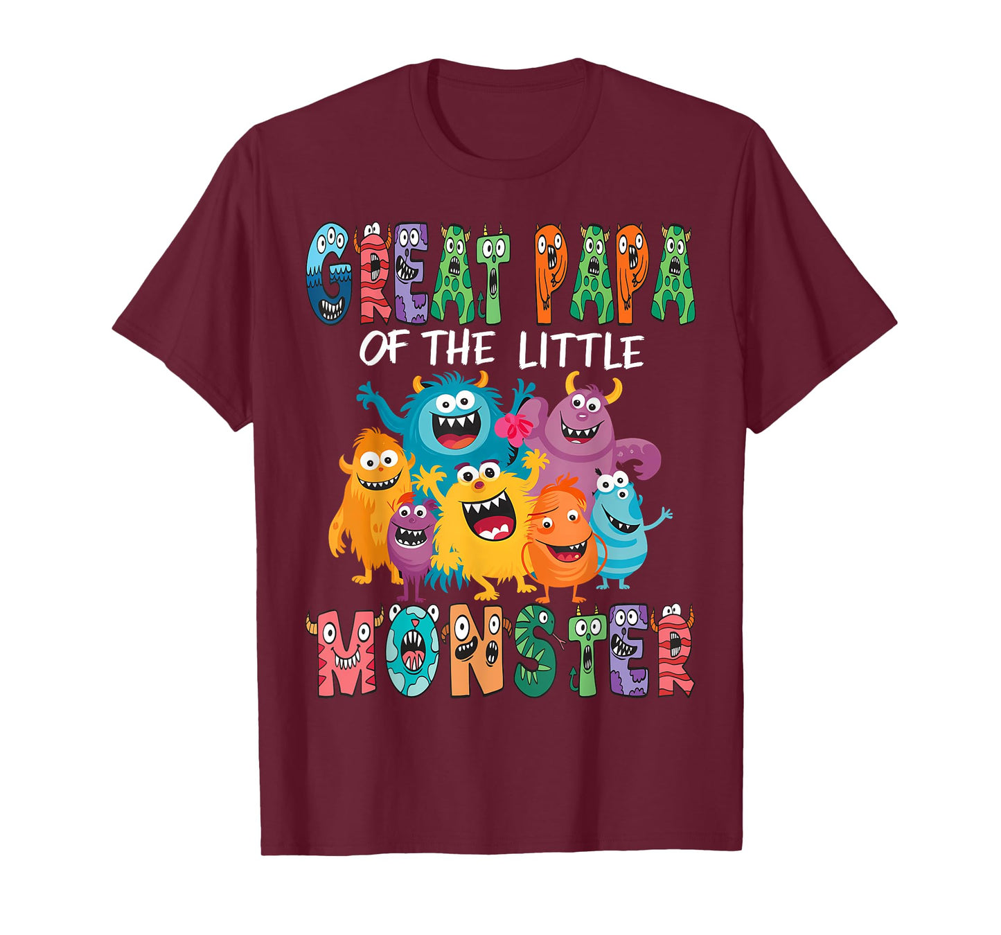 Great Papa Of The Little Monster Kids 1St Birthday Party T-Shirt