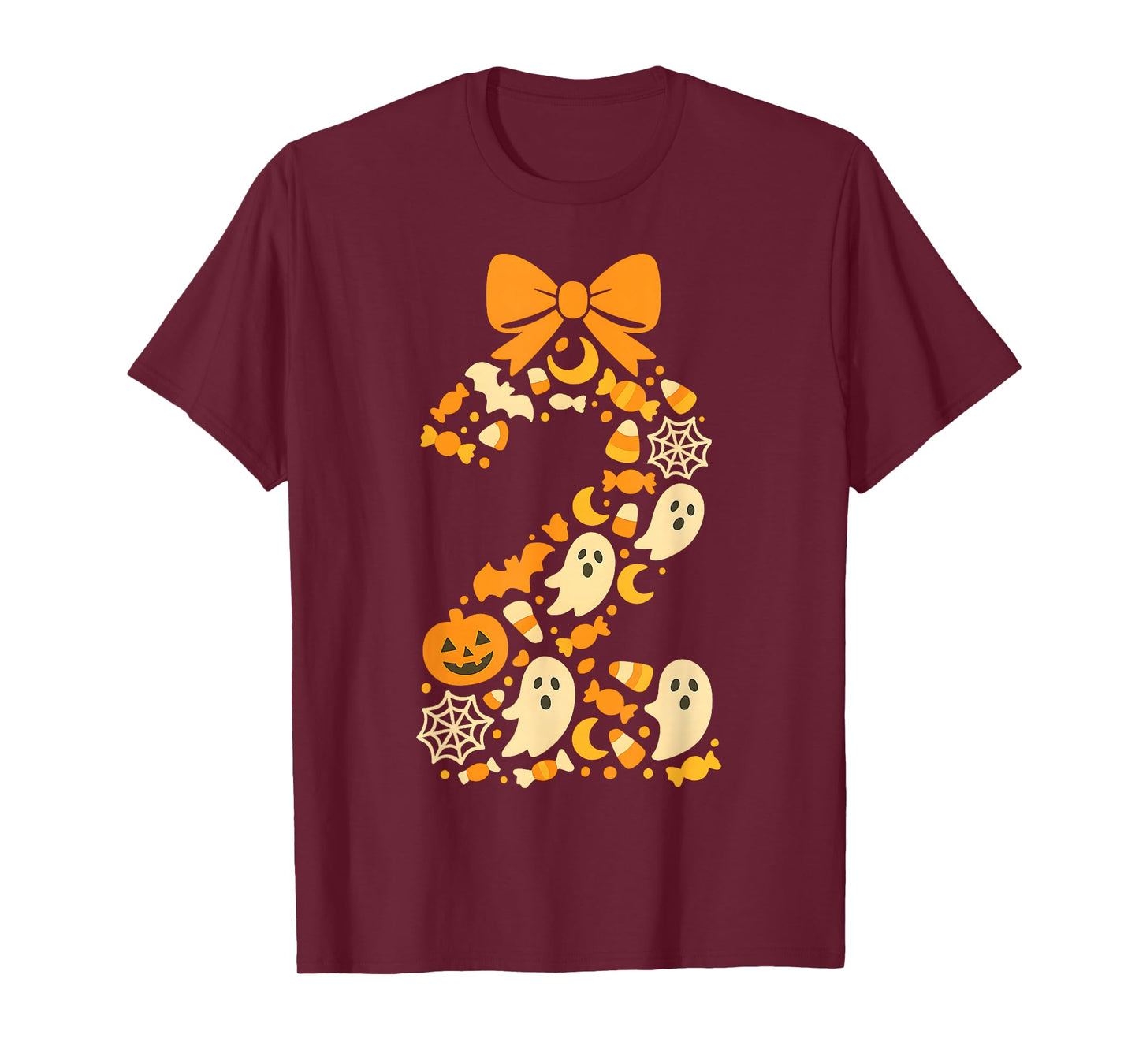 Kawaii Halloween Second Birthday Number Two 2 Year Old Kids T-Shirt