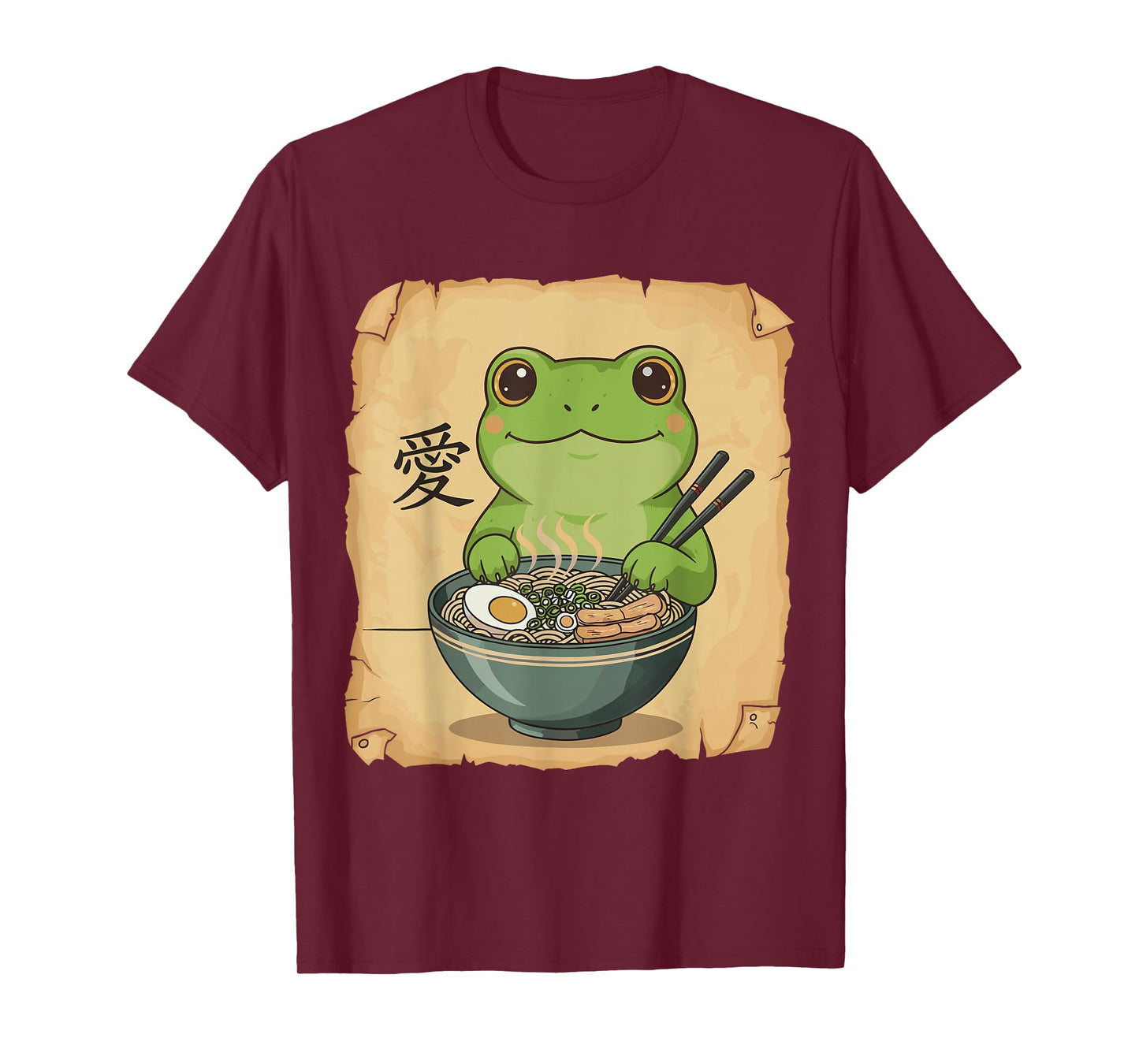 Ramen Frog Noodle Kawaii Lover Japanese Funny Graphic T-Shirt