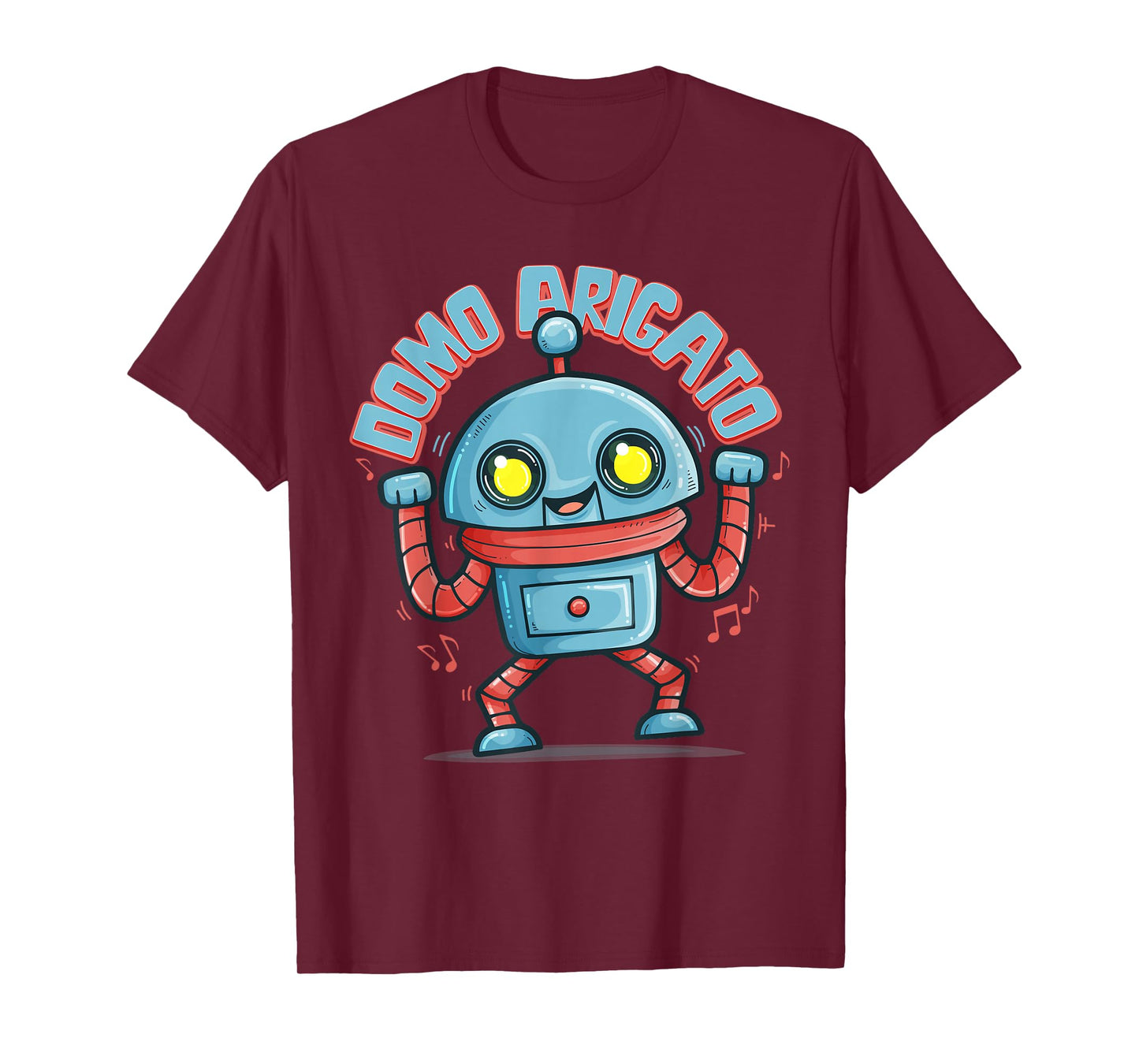Japanese Retro 80s Music Party Robot Domo Arigato Eighties T-Shirt
