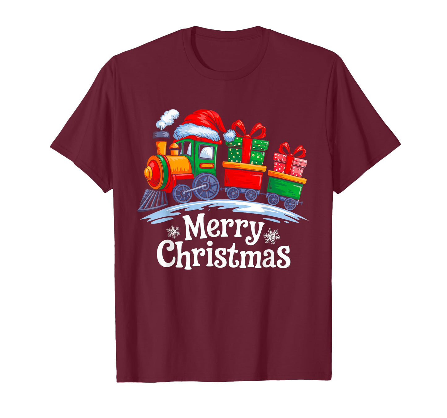 Merry Christmas Train Santa Cute Xmas Squad Boys Kid Toddler T-Shirt