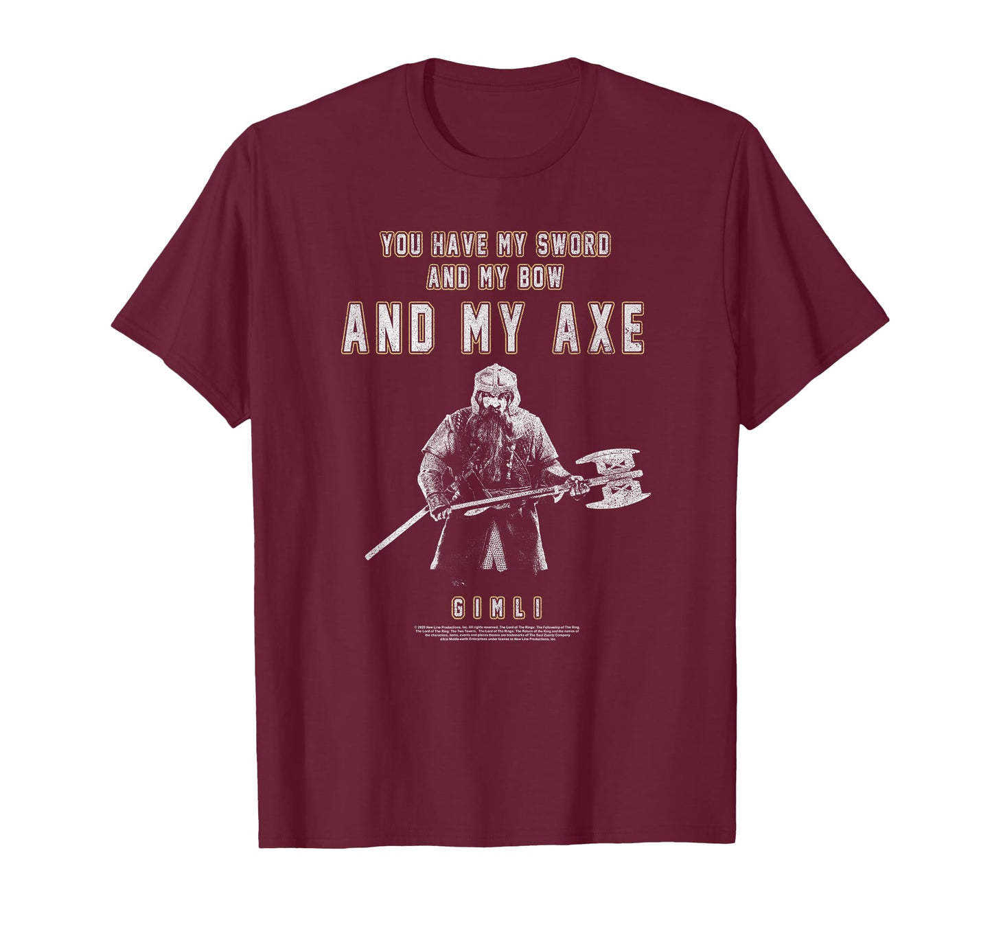 The Lord of The Rings Gimli You Have My Axe T-Shirt