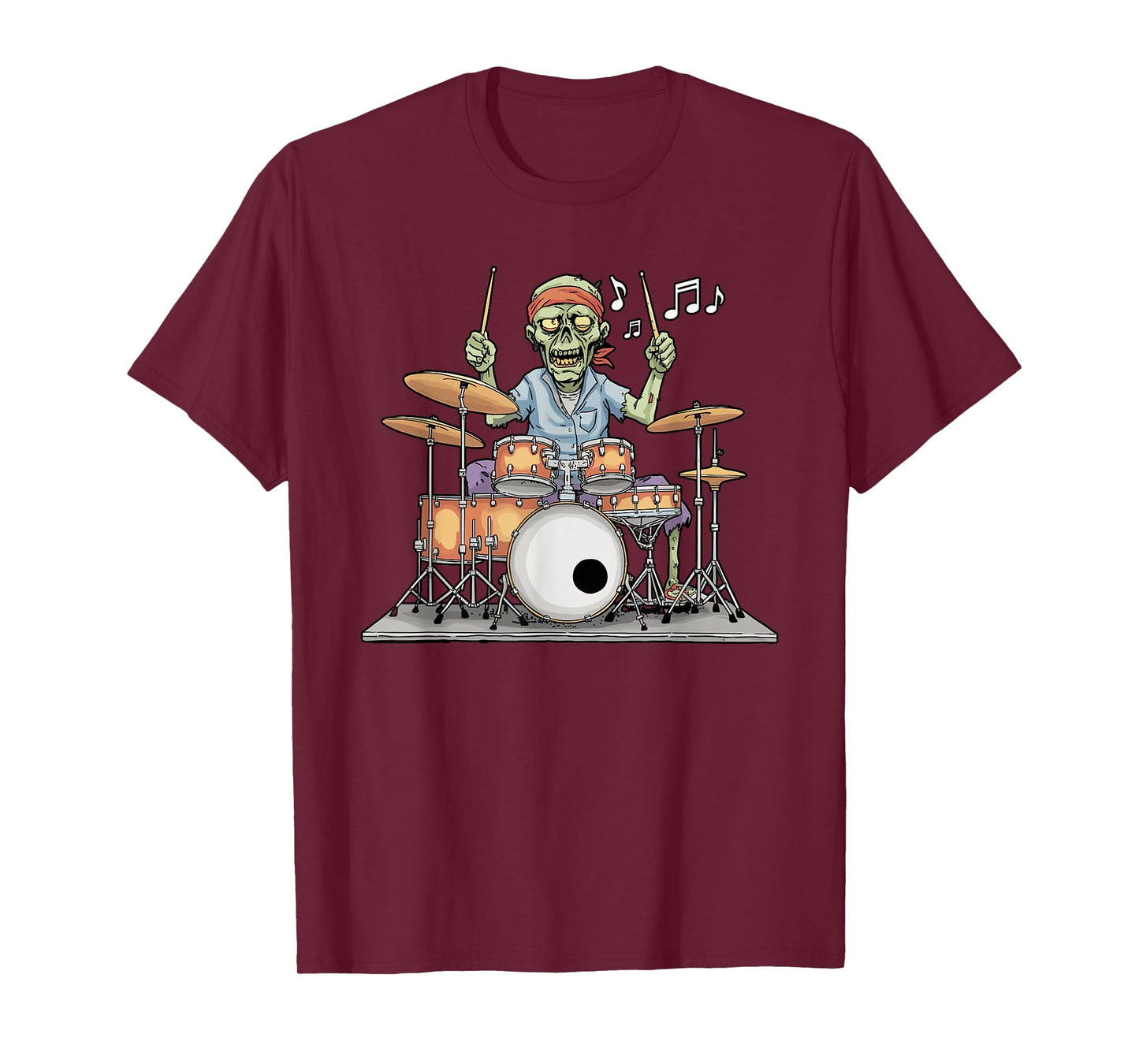 Drum Drumming Music Instrument Funny Zombie Drummer T-Shirt