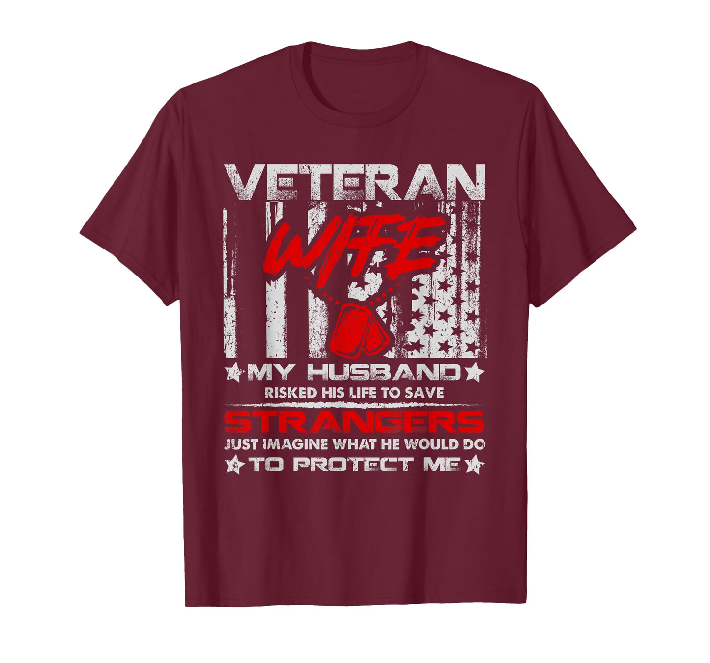 Veteran Wife My Husband Military Veteran American Vintage T-Shirt