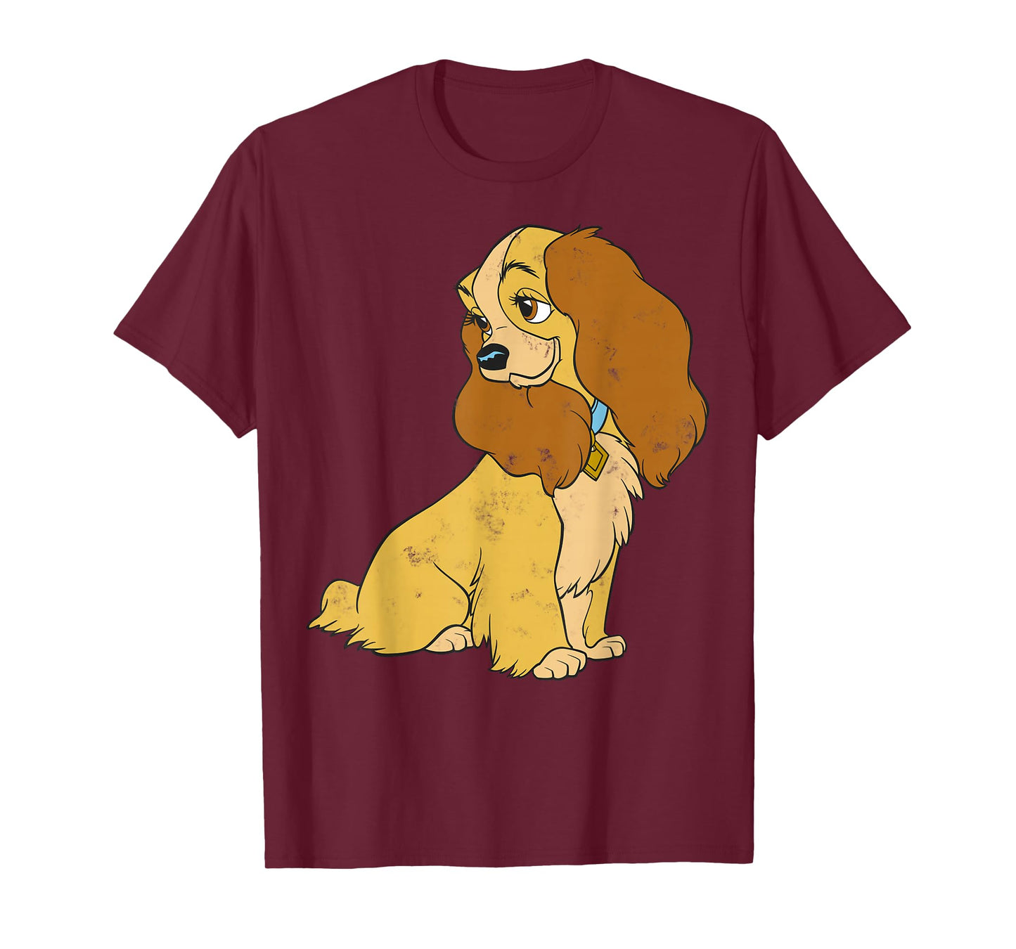 Disney Lady and The Tramp Lady Simple Portrait T-Shirt