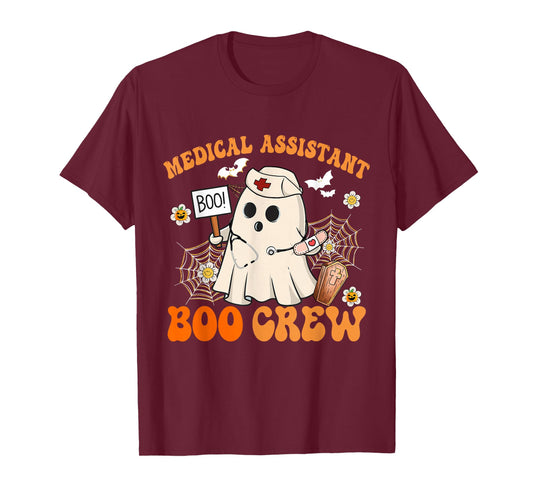 Medical Assistant Boo Crew Funny Ghost Halloween Costumes T-Shirt