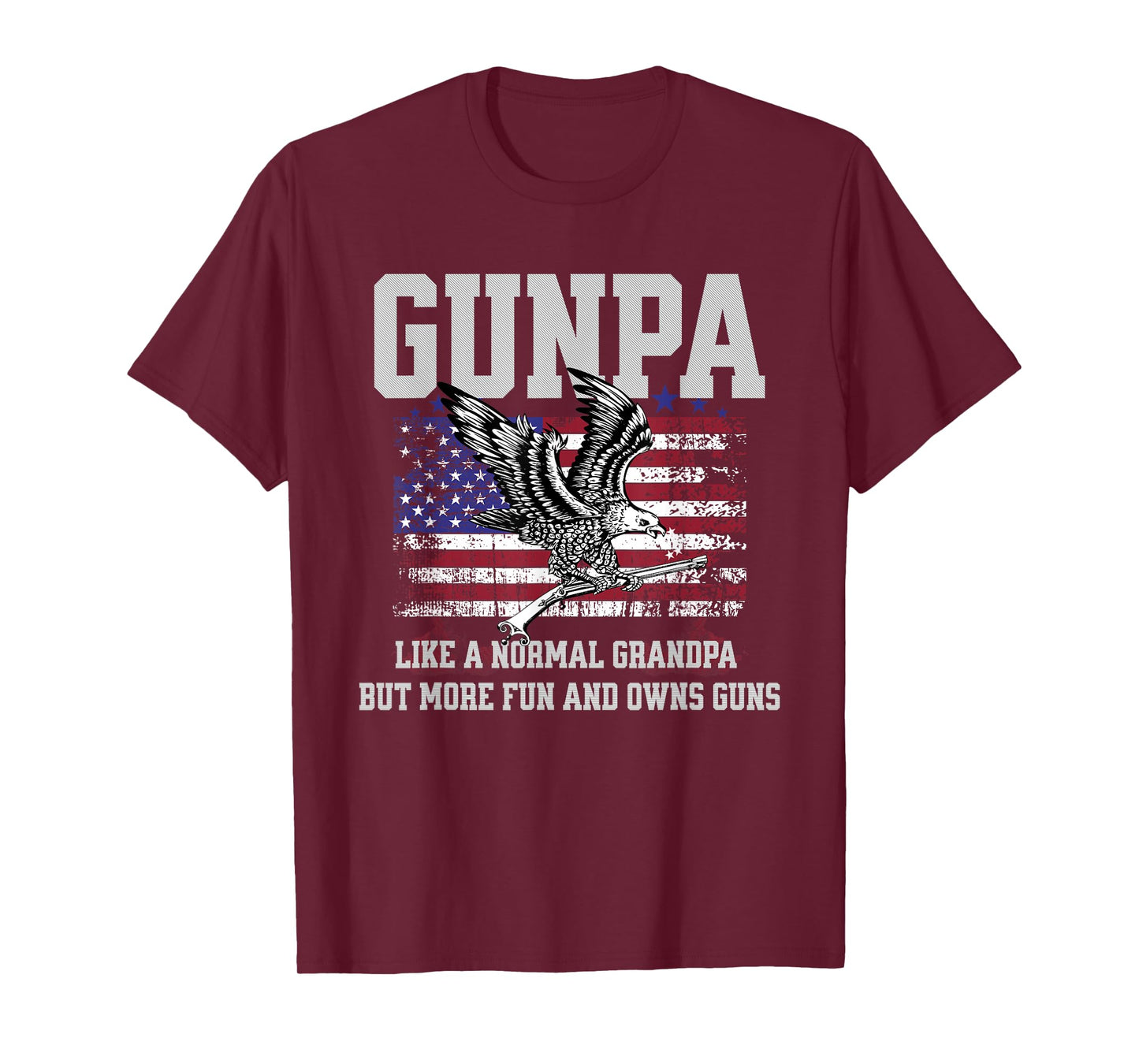 Cool Gunpa Like Normal Grandpa But Own Guns Design T-Shirt