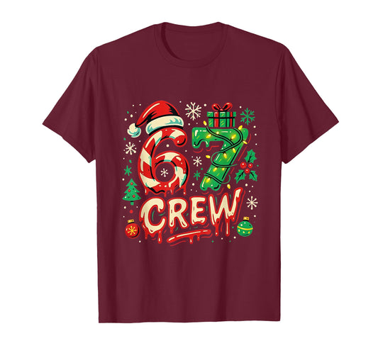 67 Crew Matching Christmas Family Meme Holiday Design T-Shirt